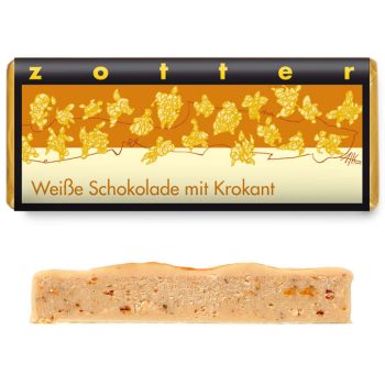 Weisse Schokolade mit Krokant | Zotter Schokoladenmanufaktur